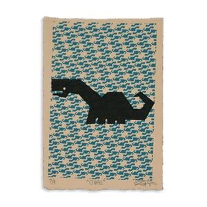 "OVAL" : 2 color screen print